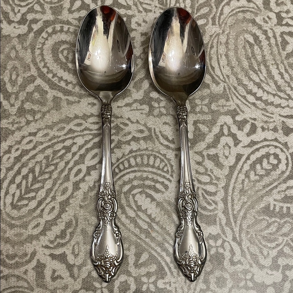 Vintage OCO stainless by Oneida‎ USA 2 table Spoon Set